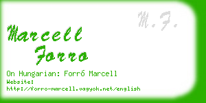 marcell forro business card