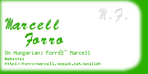 marcell forro business card
